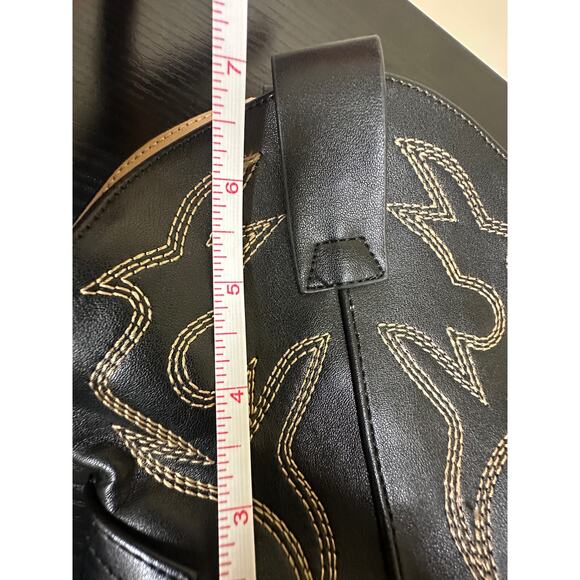 Soda Size 9 Cowgirl Western Embroidered Ankle Boots Bootie Pointed Toe Black - Picture 10 of 13